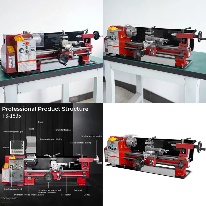 Bench Lathe 750W Metal - Tour à métaux miniature Fusai FS-WBL1835,