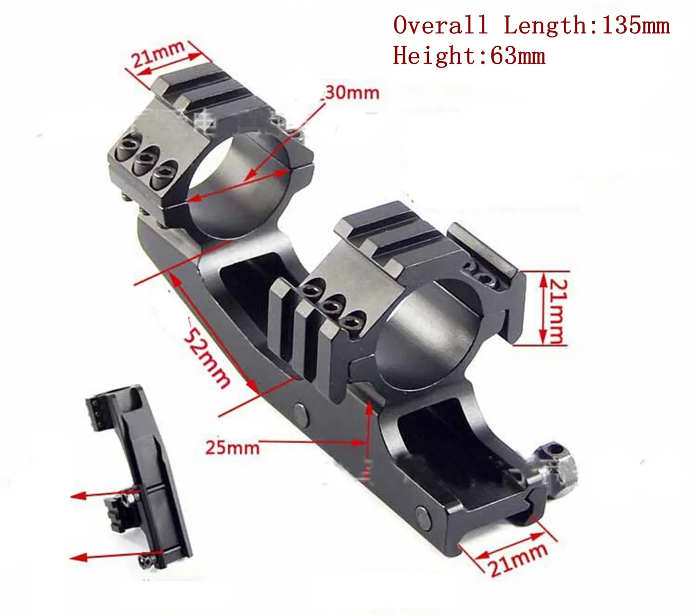 Wood Lathe Bed Extension - Support de montage QD pour lunette,