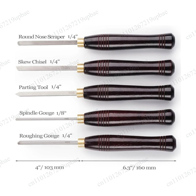 Woodturning Tools Set Hss - Ensemble de 5 ciseaux de tour