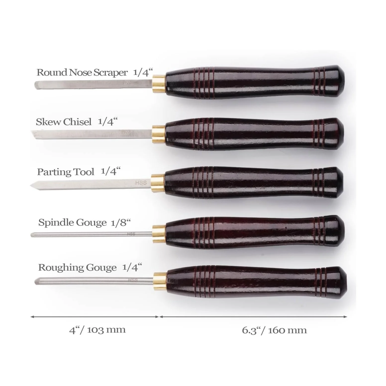 Kit de 5 outils de tournage su - Woodturning Tools Set Hss avis et prix