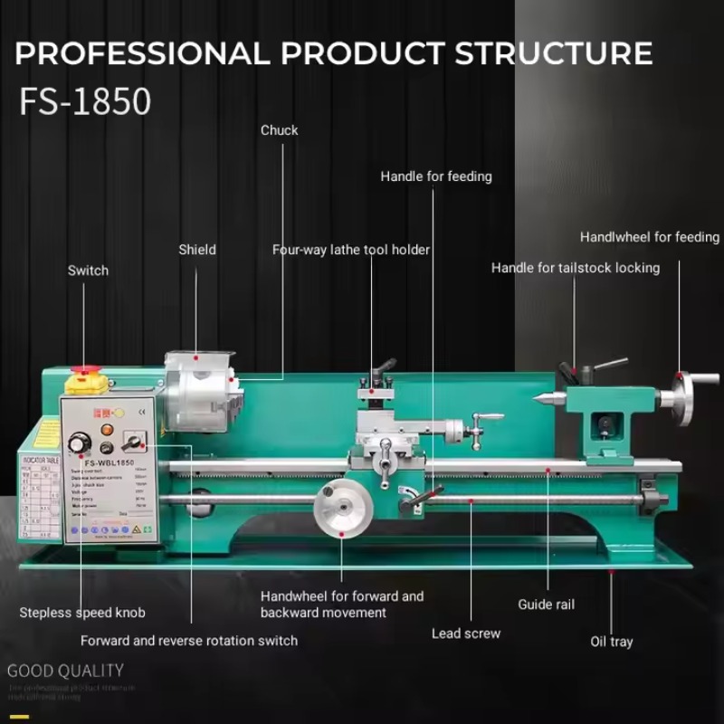 FS-WBL1850 Nouveau modèle 2024 - Bench Lathe 750W Metal avis et prix