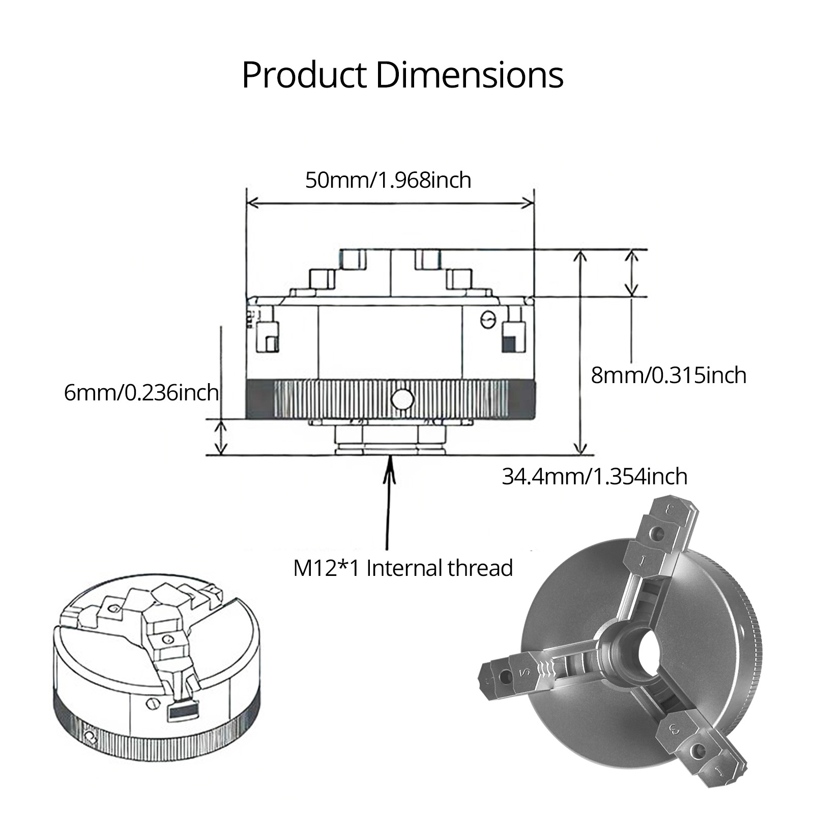 Mandrin de tour auto-centrant  - Lathe Chuck 3 Jaw 125Mm avis et prix