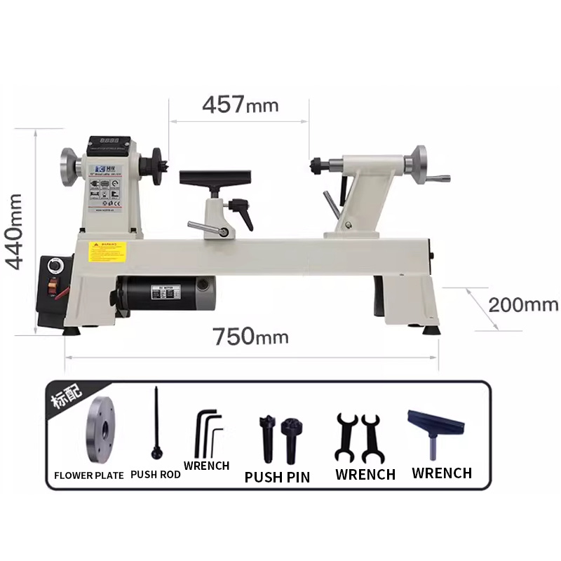 Tour à bois 550W/900W à vitess - Woodworking Lathe Variable Speed 550W avis et prix