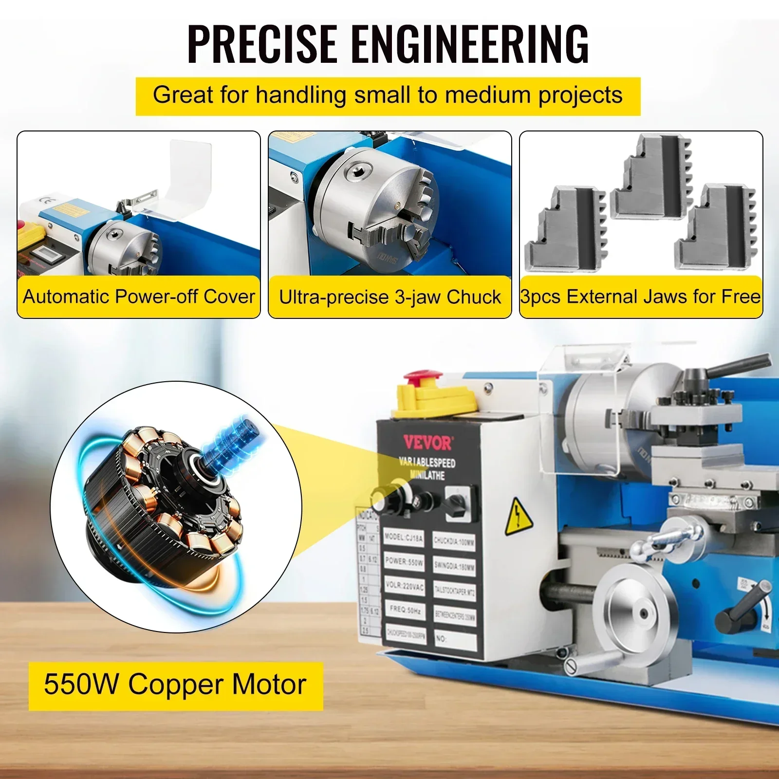 Mini tour à métaux 7x14 pouces - Mini Metal Lathe 7X14 avis et prix