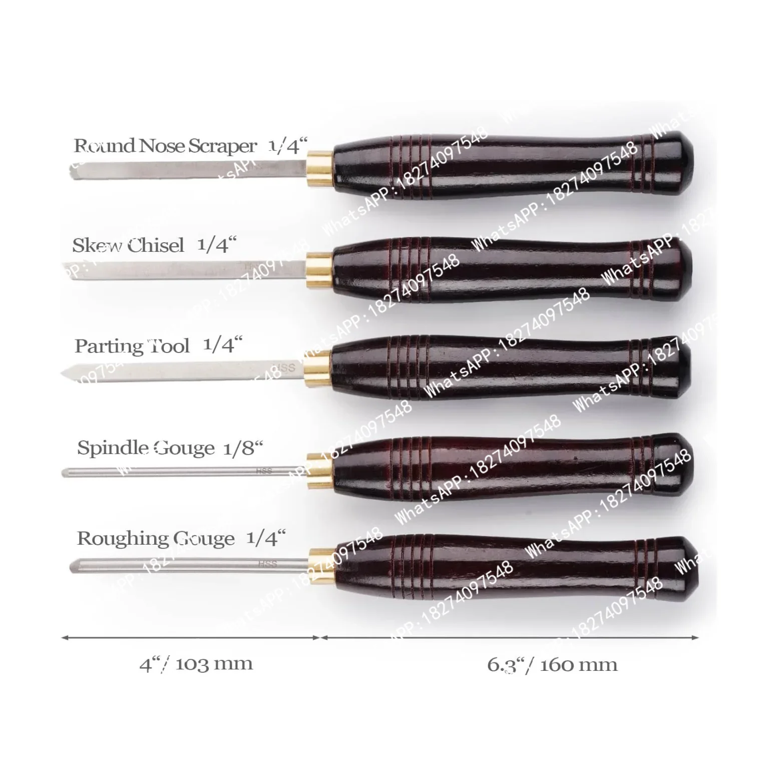 Kit de 5 outils de tournage po - Woodturning Tools Set Hss avis et prix